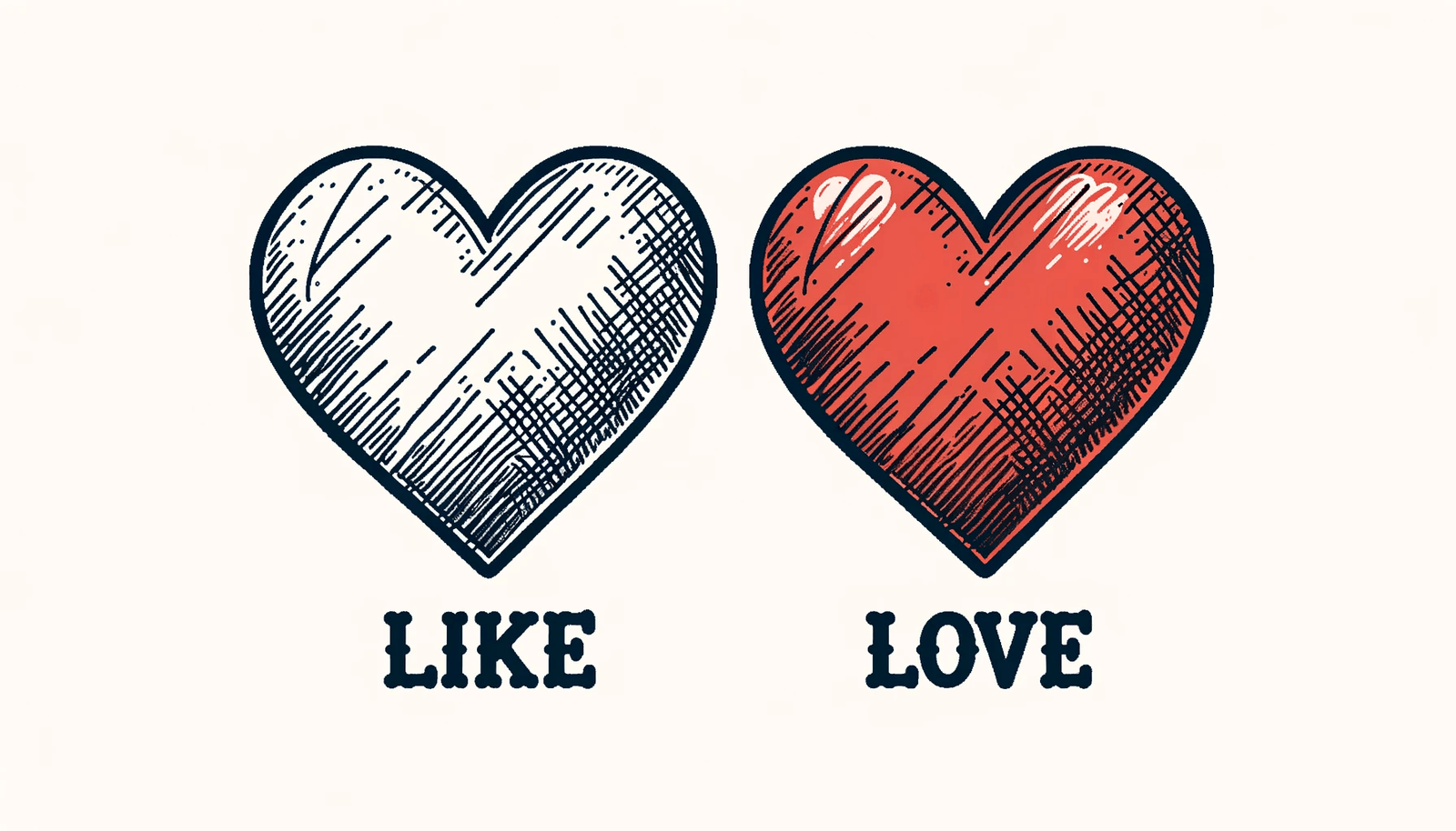 difference between like and love